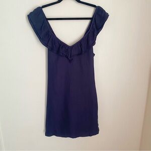 Plastic Island Navy Blue Dress